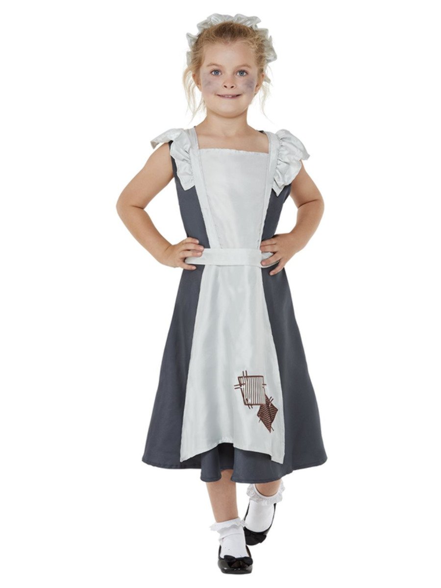 Girls Victorian Maid Costume Medium Age 7 9