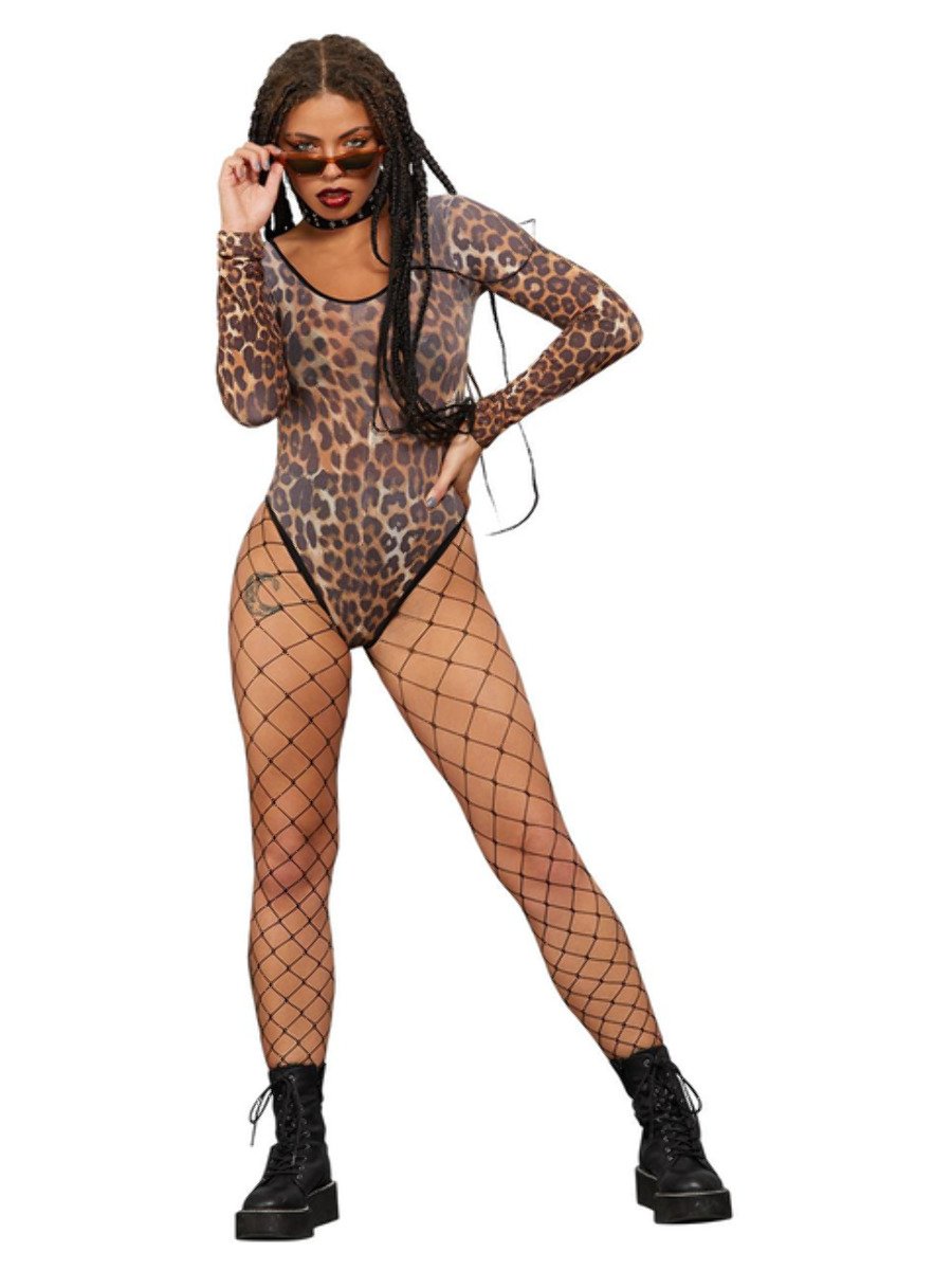 Click to view product details and reviews for Smiffys Fever Cheetah High Rise Bodysuit Fancy Dress.