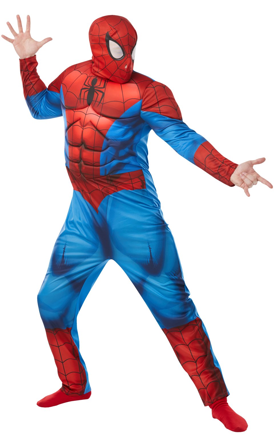 Classic Spider-Man Costume Superhero for Kids Boys Toddlers Includes  Jumpsuit & Breathable Hooded Mask 100% Polyester Outfit Pretend Play Dress  Up for Halloween Birthday Cosplay Photo Props (Large) - Walmart.com