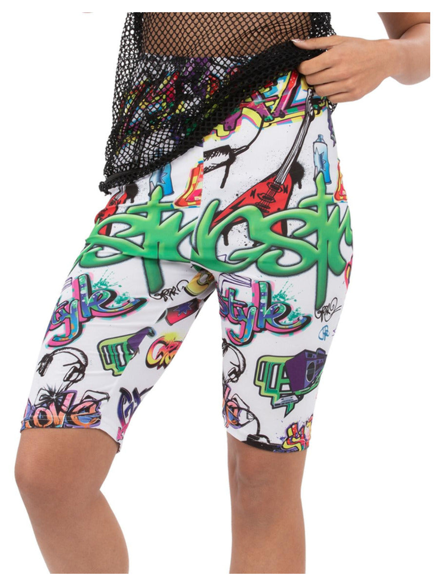 Click to view product details and reviews for 90s Unisex Graffiti Cycling Shorts Small Medium Chest Up To 40.