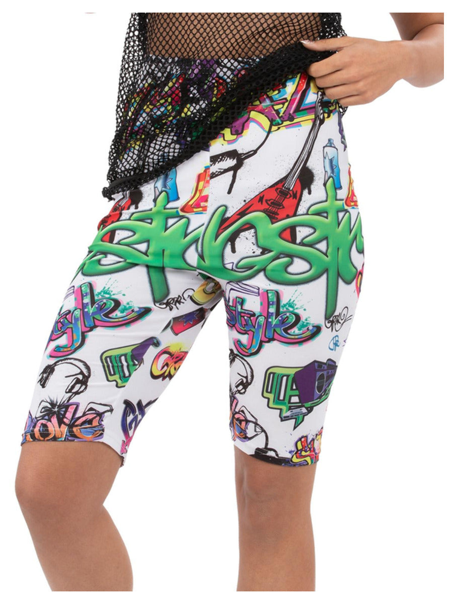 Click to view product details and reviews for 90s Unisex Graffiti Cycling Shorts Large X Large Up To 48.