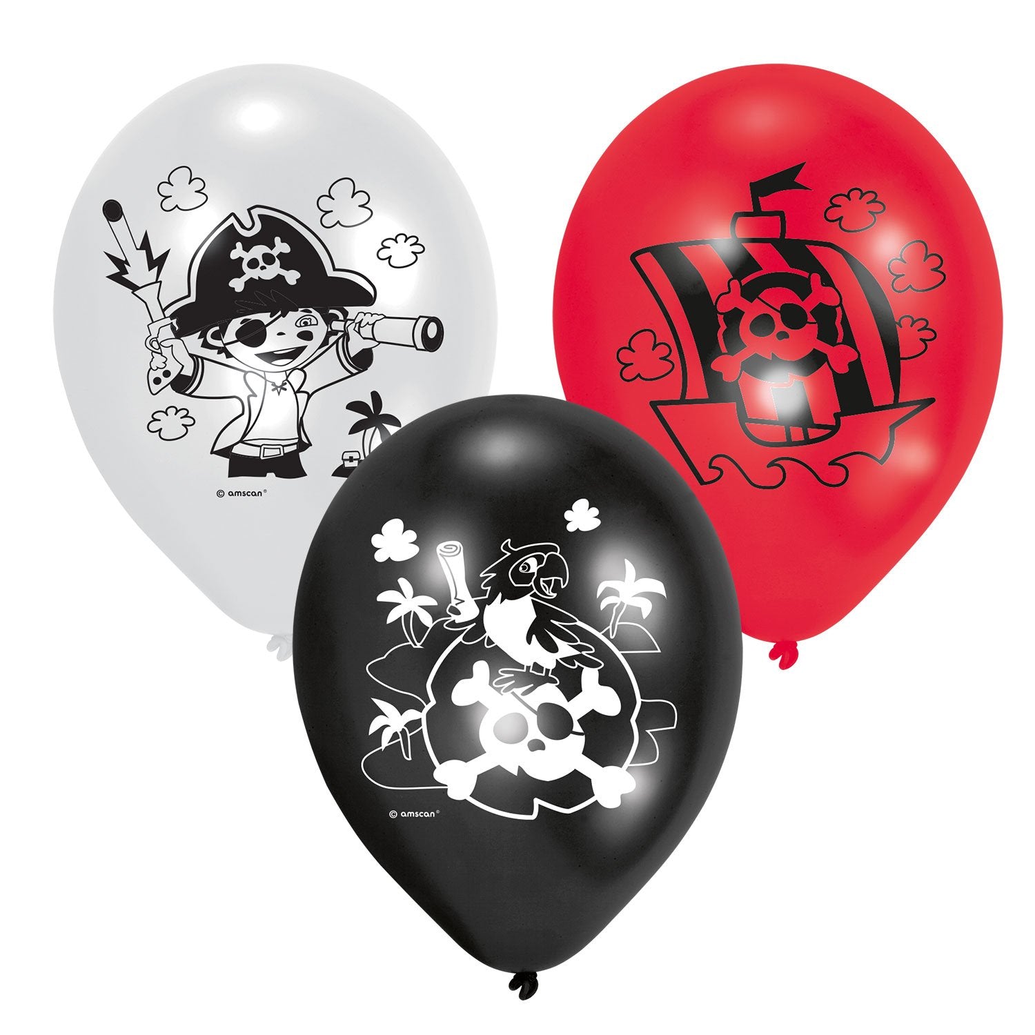 Amscan Pirate Assorted Latex Balloons 9 Fancy Dress