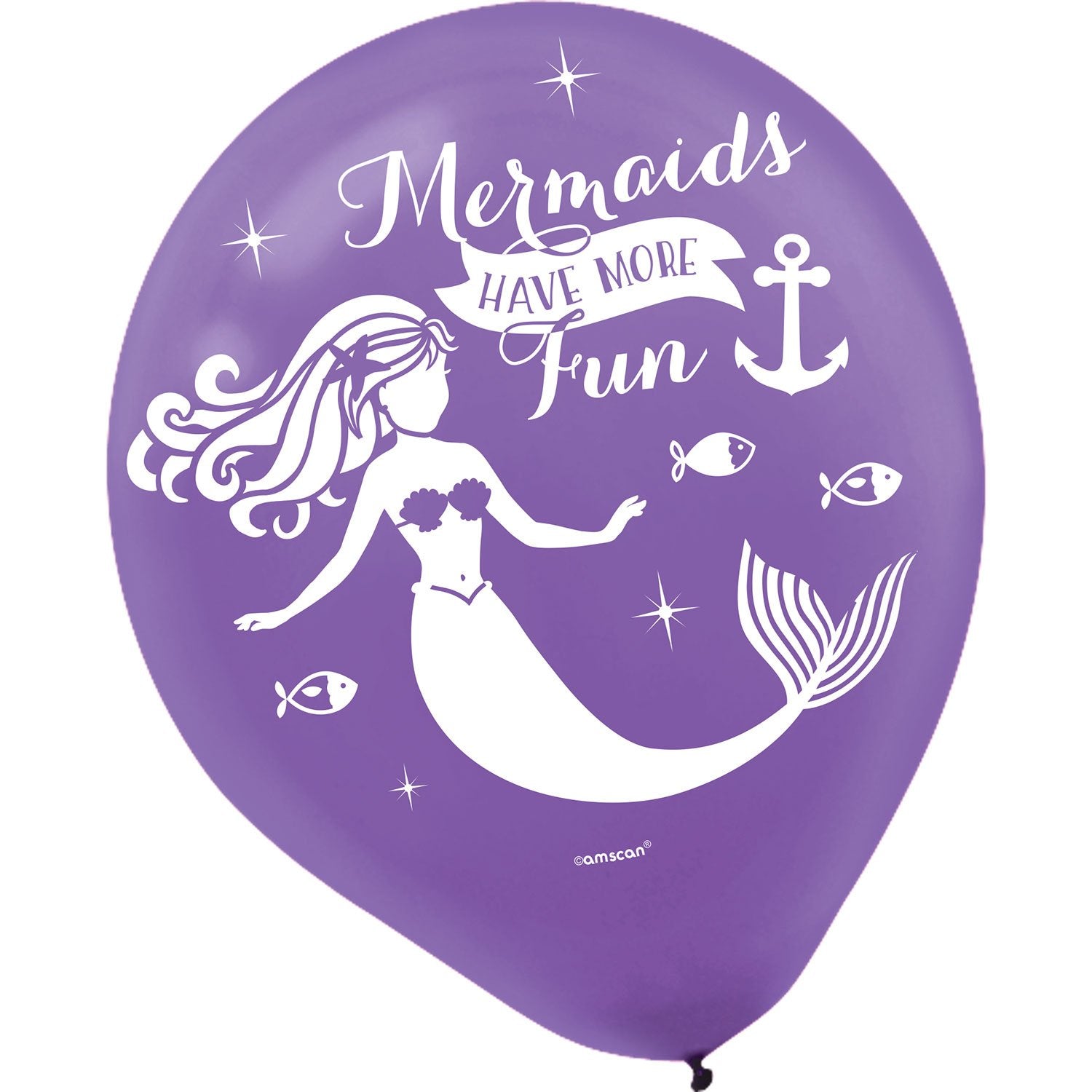 Amscan Mermaid Wishes Balloons 12 Latex Fancy Dress