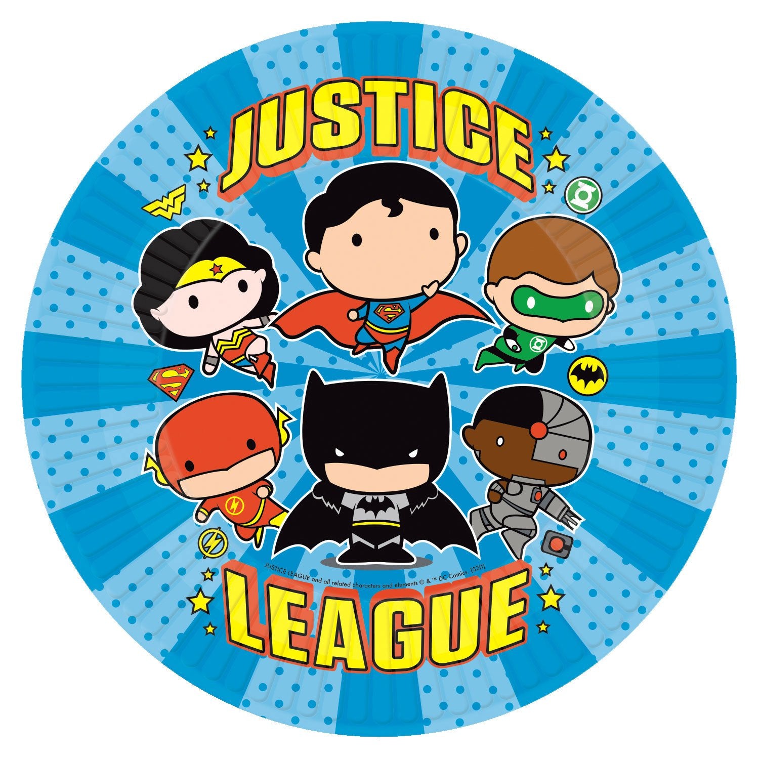 Justice League Paper Plates 23cm