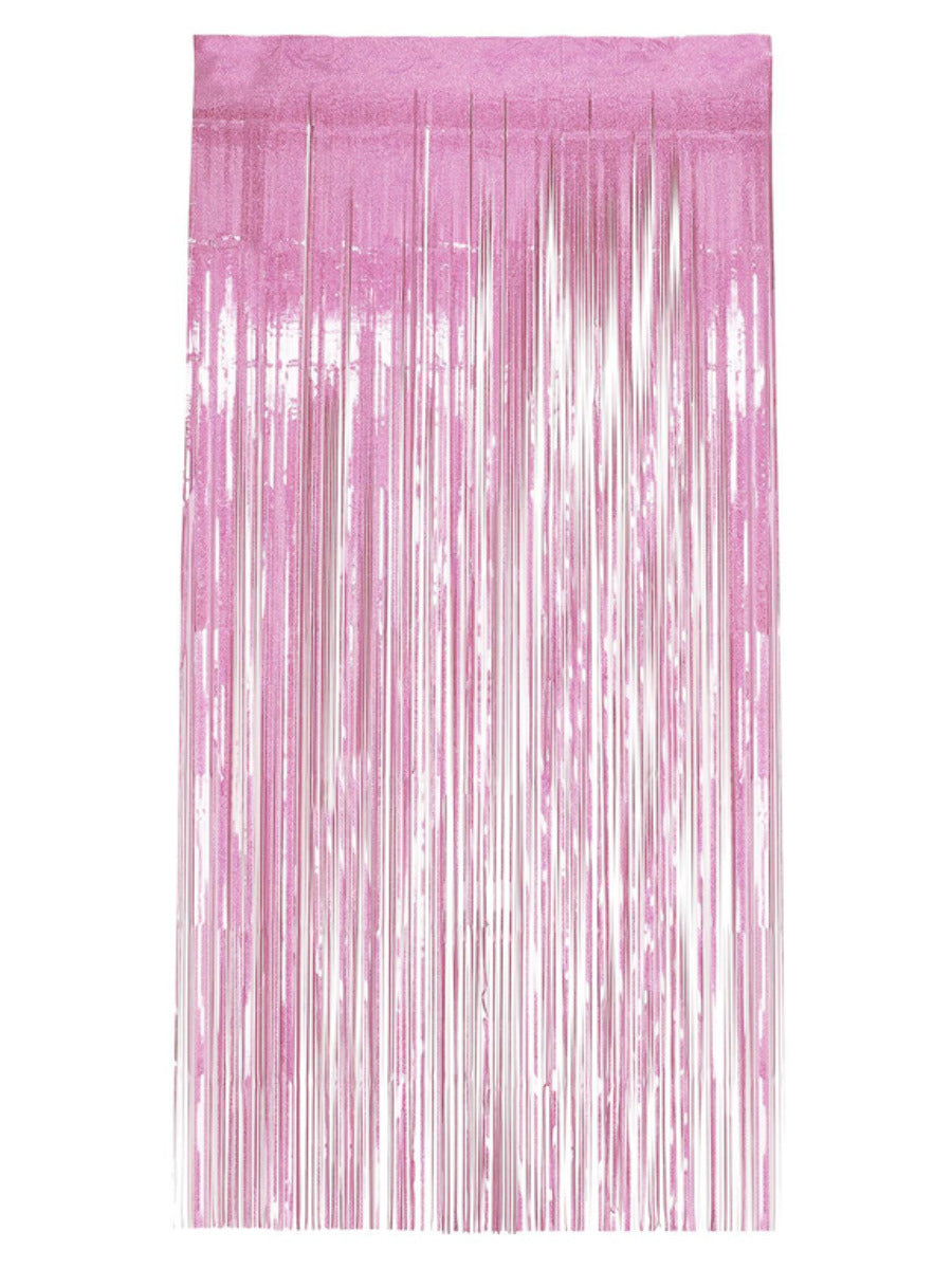 Holographic Foil Curtain Backdrop Pink