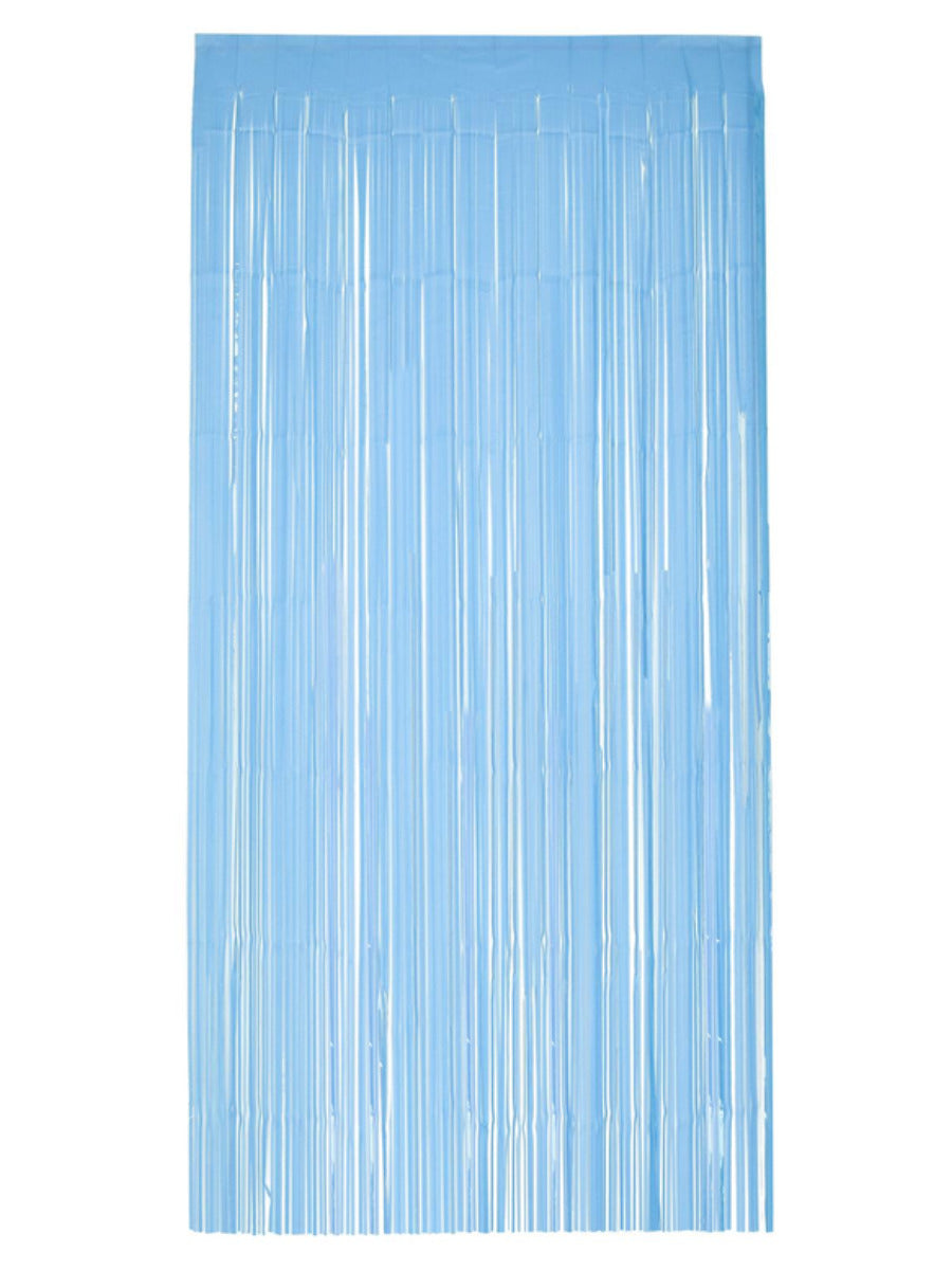 Click to view product details and reviews for Matt Fringe Curtain Backdrop Baby Blue.