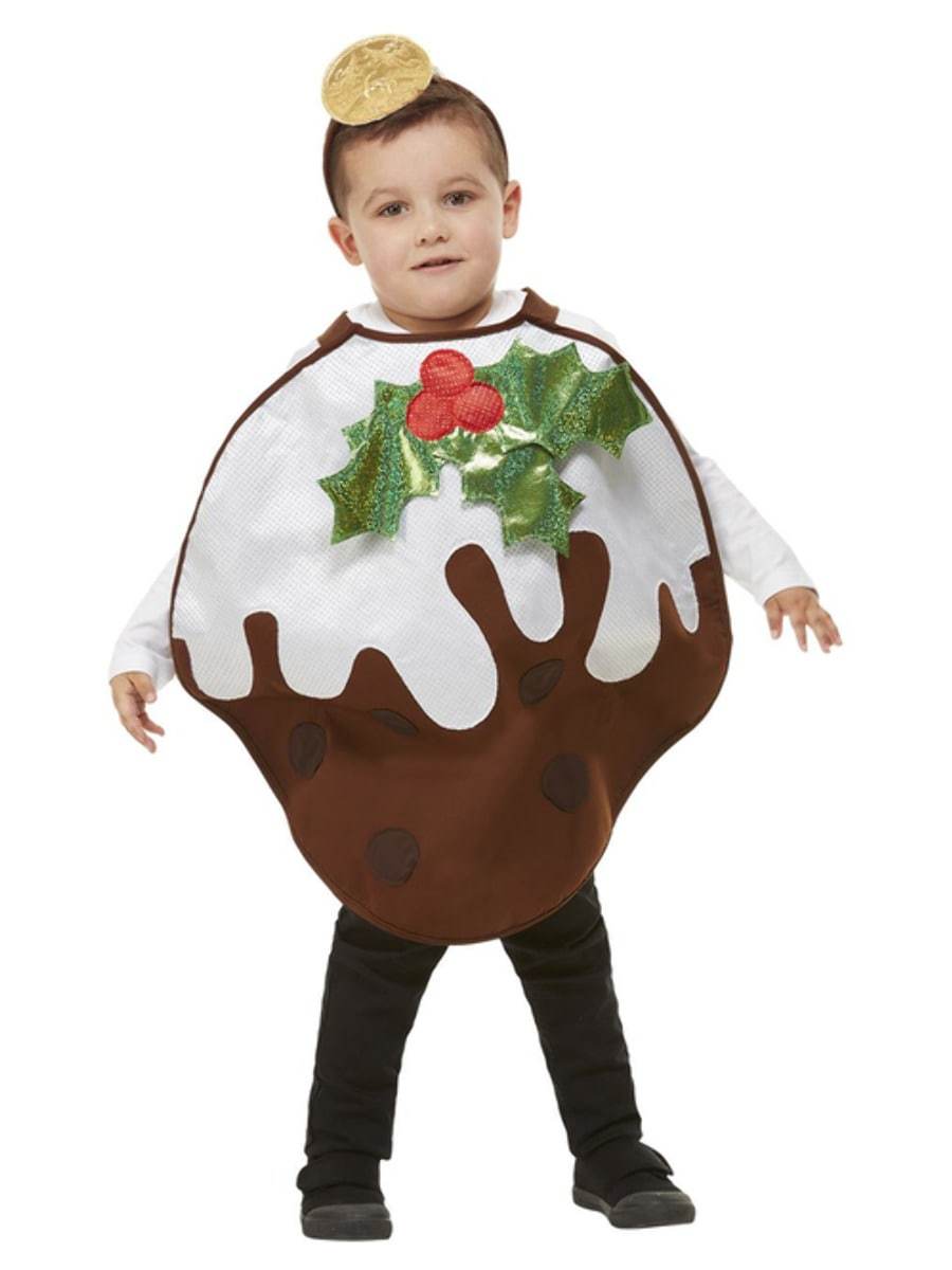 Smiffys Childrens Christmas Pudding Glitter Costume Fancy Dress