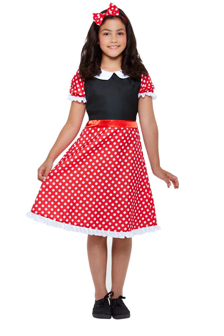 Smiffys Fancy Dress Girls Cute Mouse Costume Fancy Dress Medium Age 7 9
