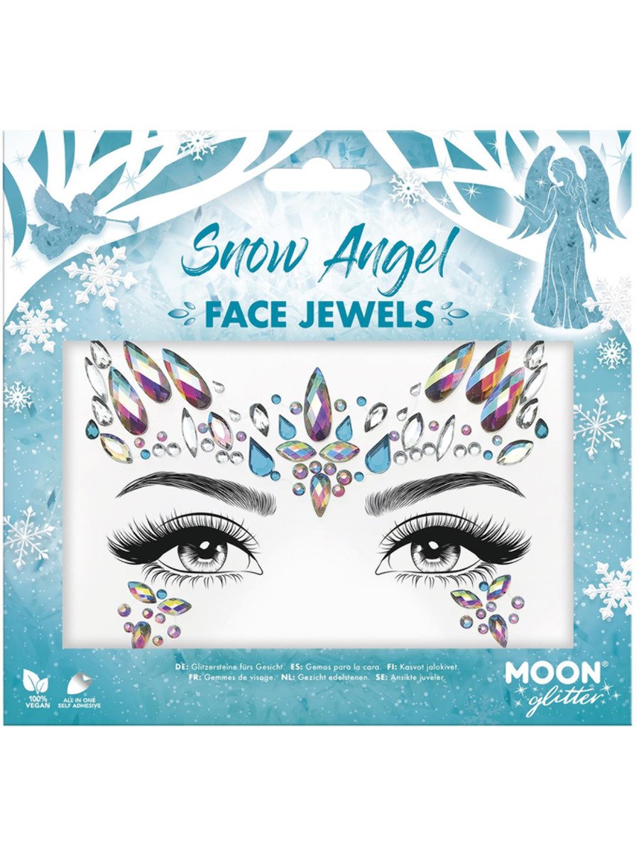 Smiffys Moon Glitter Face Jewels Snow Angel Fancy Dress