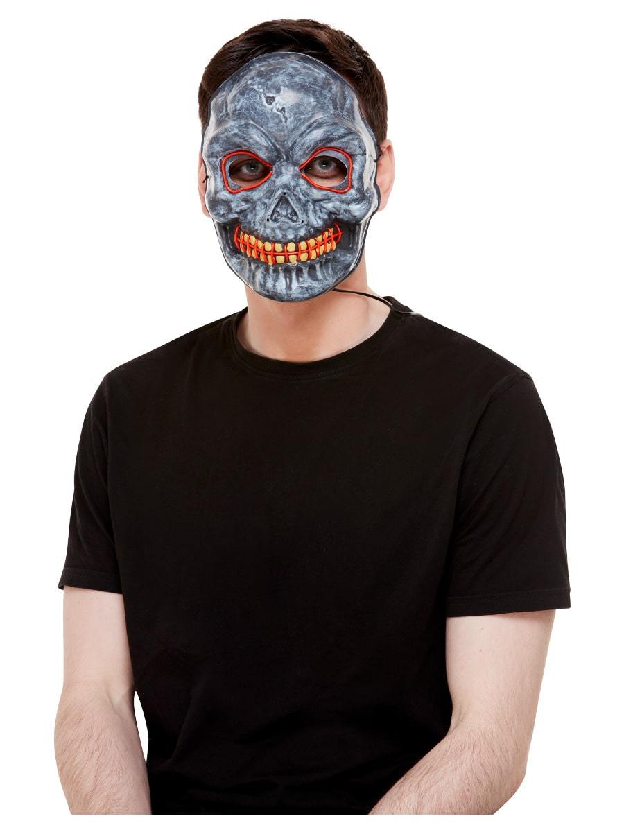 Smiffys Skeleton Mask Light Up Fancy Dress