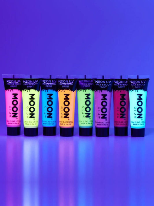 Supersize Blacklight Neon UV Face & Body Paint - Intense Orange