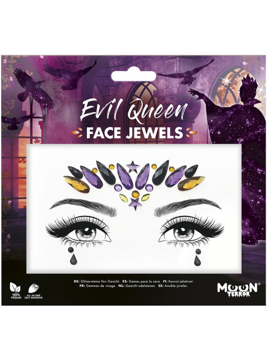 Smiffys Moon Terror Face Jewels Evil Queen Fancy Dress