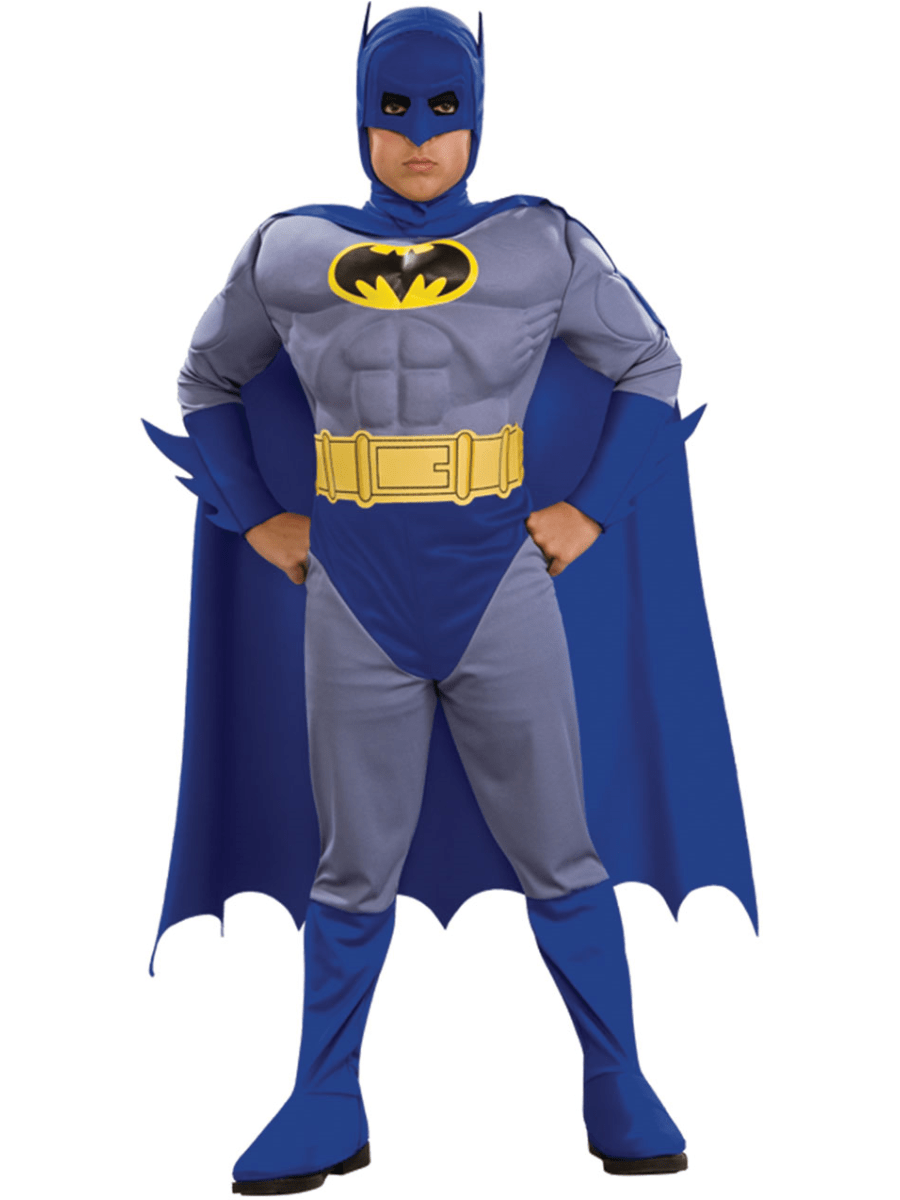 Boys Deluxe Muscle Chest Batman Costume Medium Age 5 6