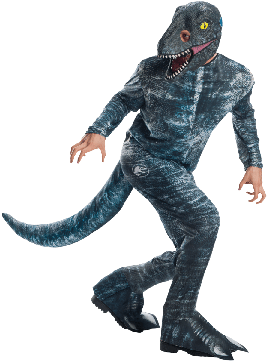 Photos - Fancy Dress Rubies Mens Jurassic World 2 Velociraptor 'Blue' Costume, X Large 