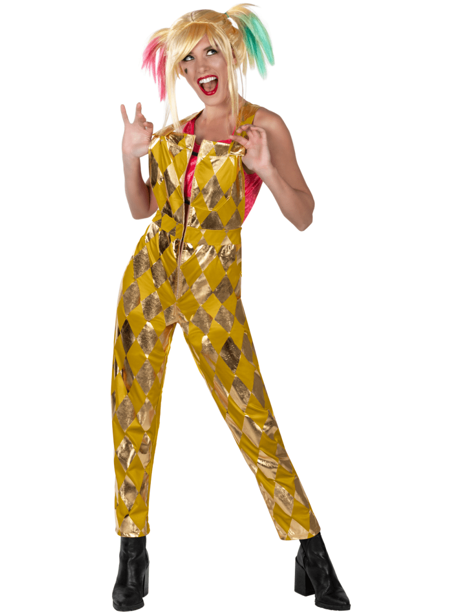 Click to view product details and reviews for Womens Birds Of Prey Harley Quinn Jumpsuit Costume Large.