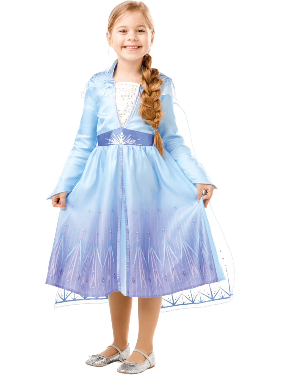 Photos - Fancy Dress Rubies Girls Frozen 2 Elsa Travel Dress Costume, 9-10 years 