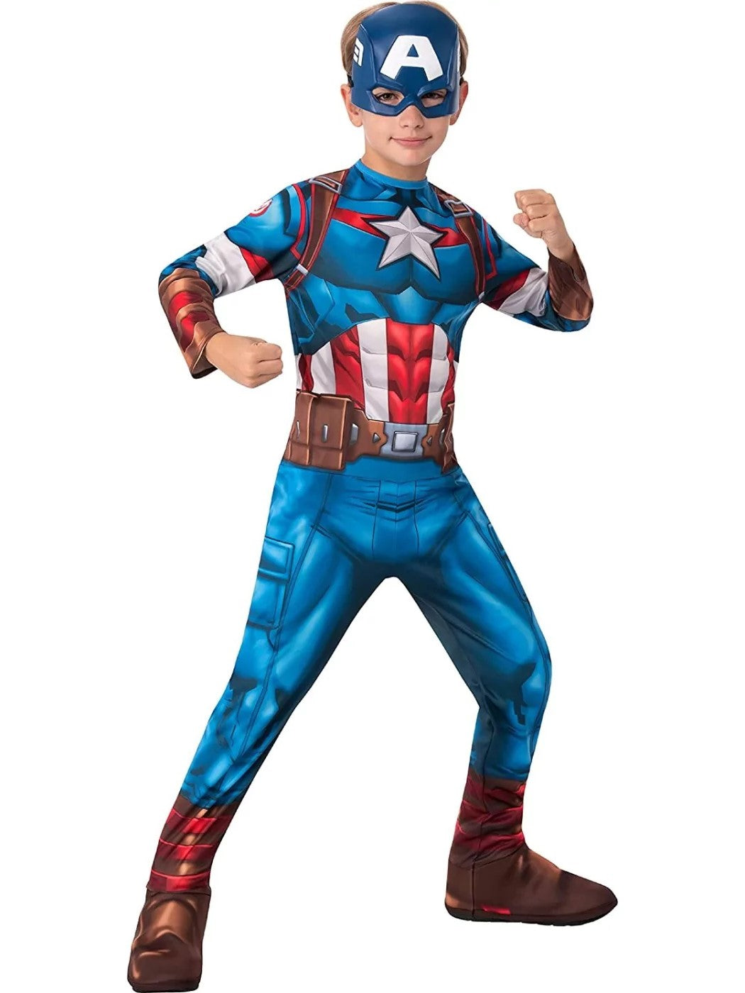 Tanu Creations Captain America Dress for Boys and Girls ( Top, Bottom &  Mask)