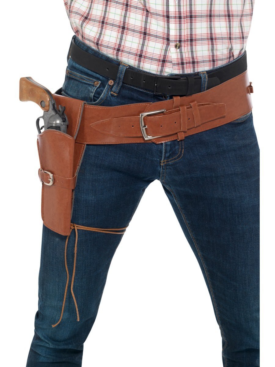 Click to view product details and reviews for Adult Faux Leather Single Holster With Belt Tan.