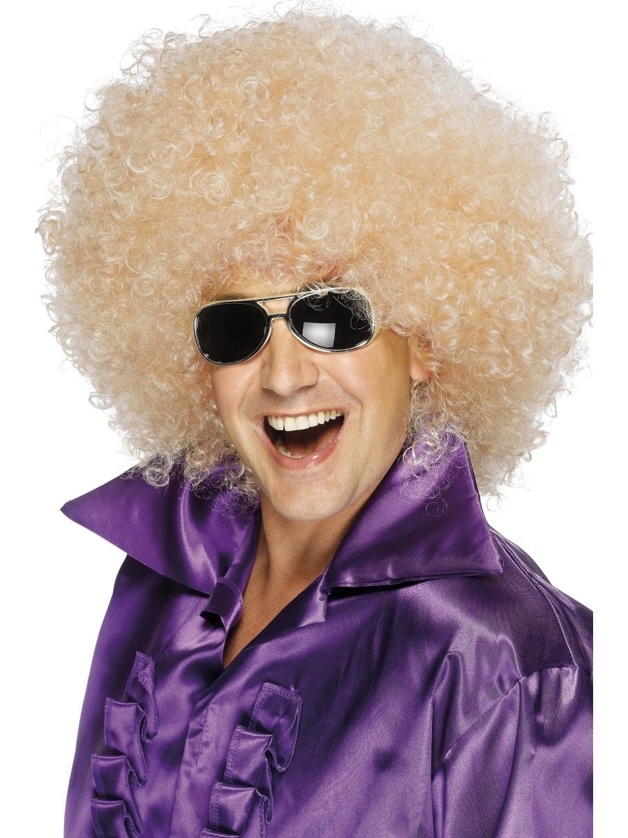 Smiffys Afro Wig Mega Huge Blonde Fancy Dress