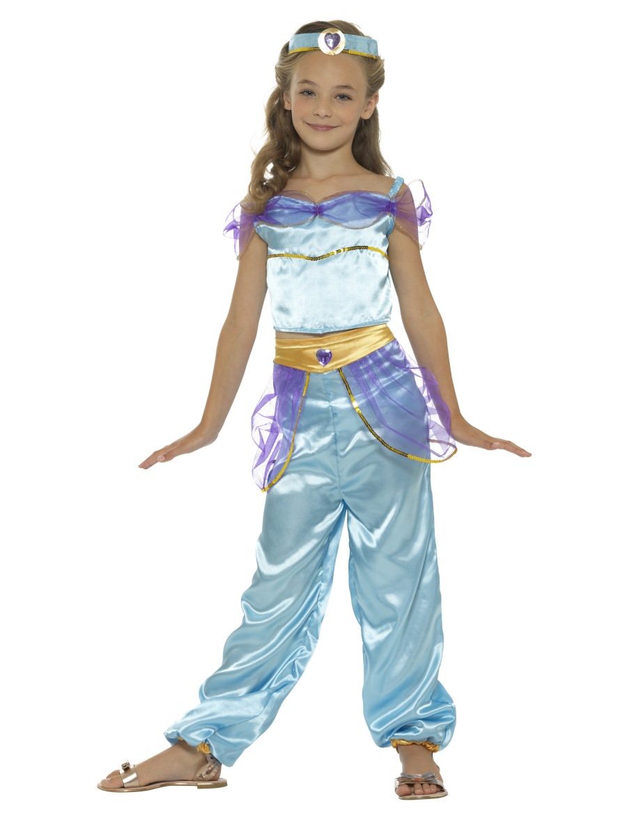 Smiffys Arabian Princess Costume Blue Fancy Dress Small Age 4 6