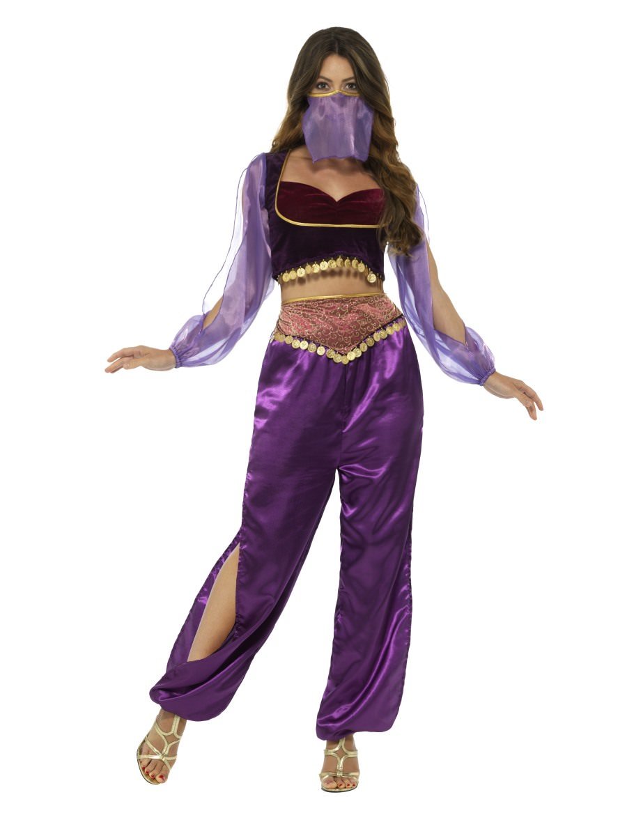 Photos - Fancy Dress Smiffys Arabian Princess Costume, Purple - , X Small (UK 4-6)