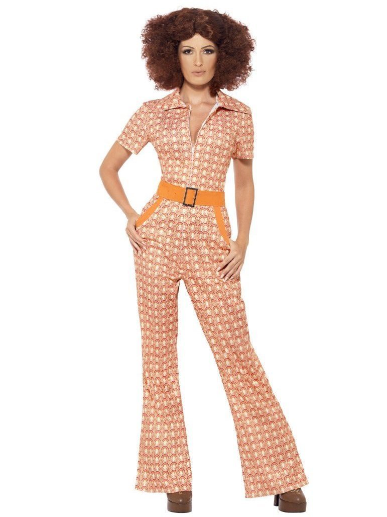 Photos - Fancy Dress Smiffys Authentic 70s Chic Costume - , Medium (UK 12-14)