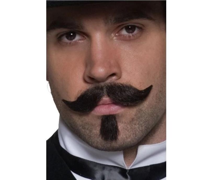 Smiffys Authentic Western Gambler Moustache Fancy Dress