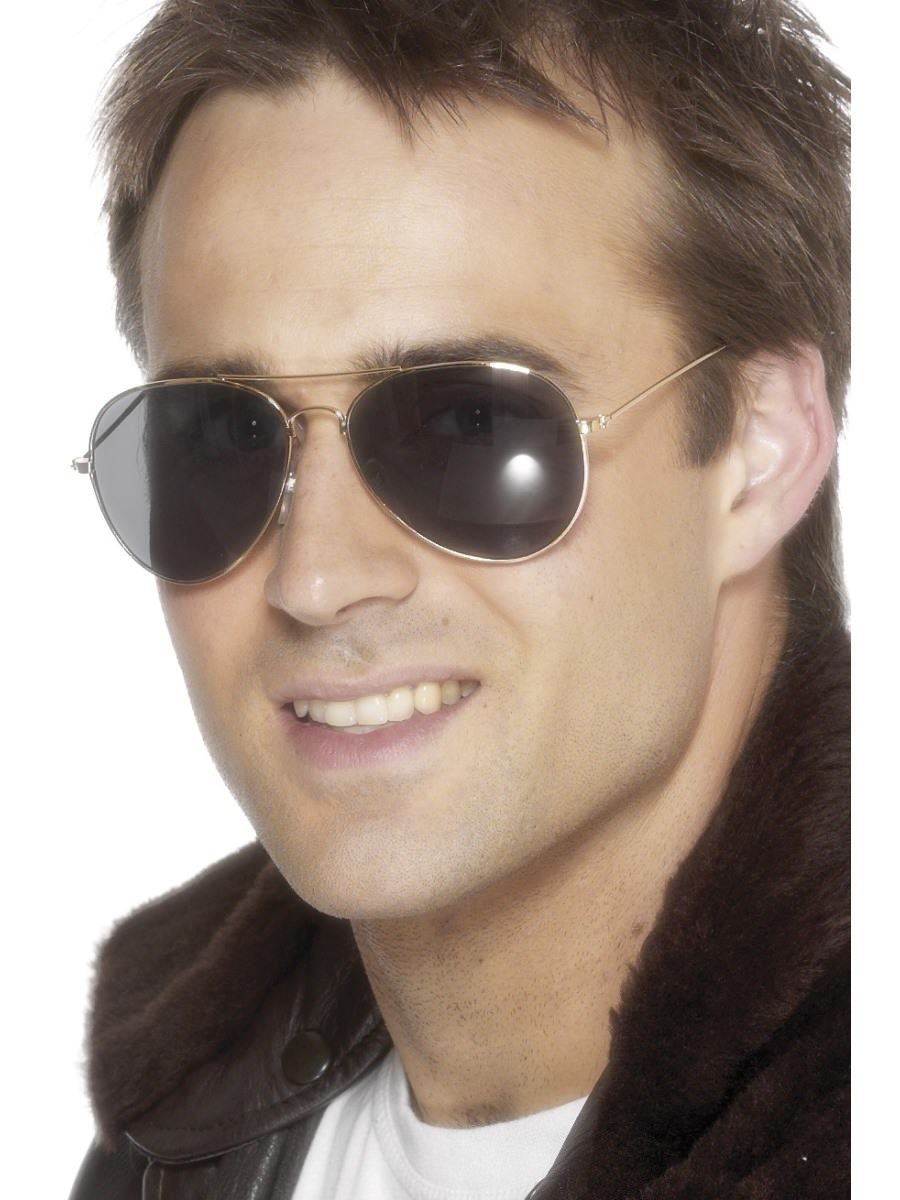 Click to view product details and reviews for Smiffys Aviator Specs Gold Fancy Dress.