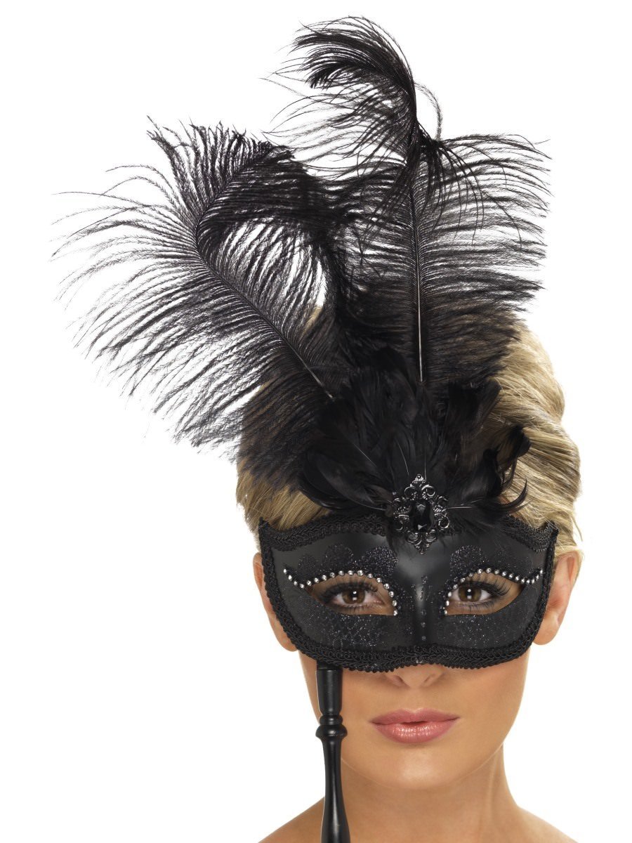 Smiffys Baroque Fantasy Eyemask Black Fancy Dress