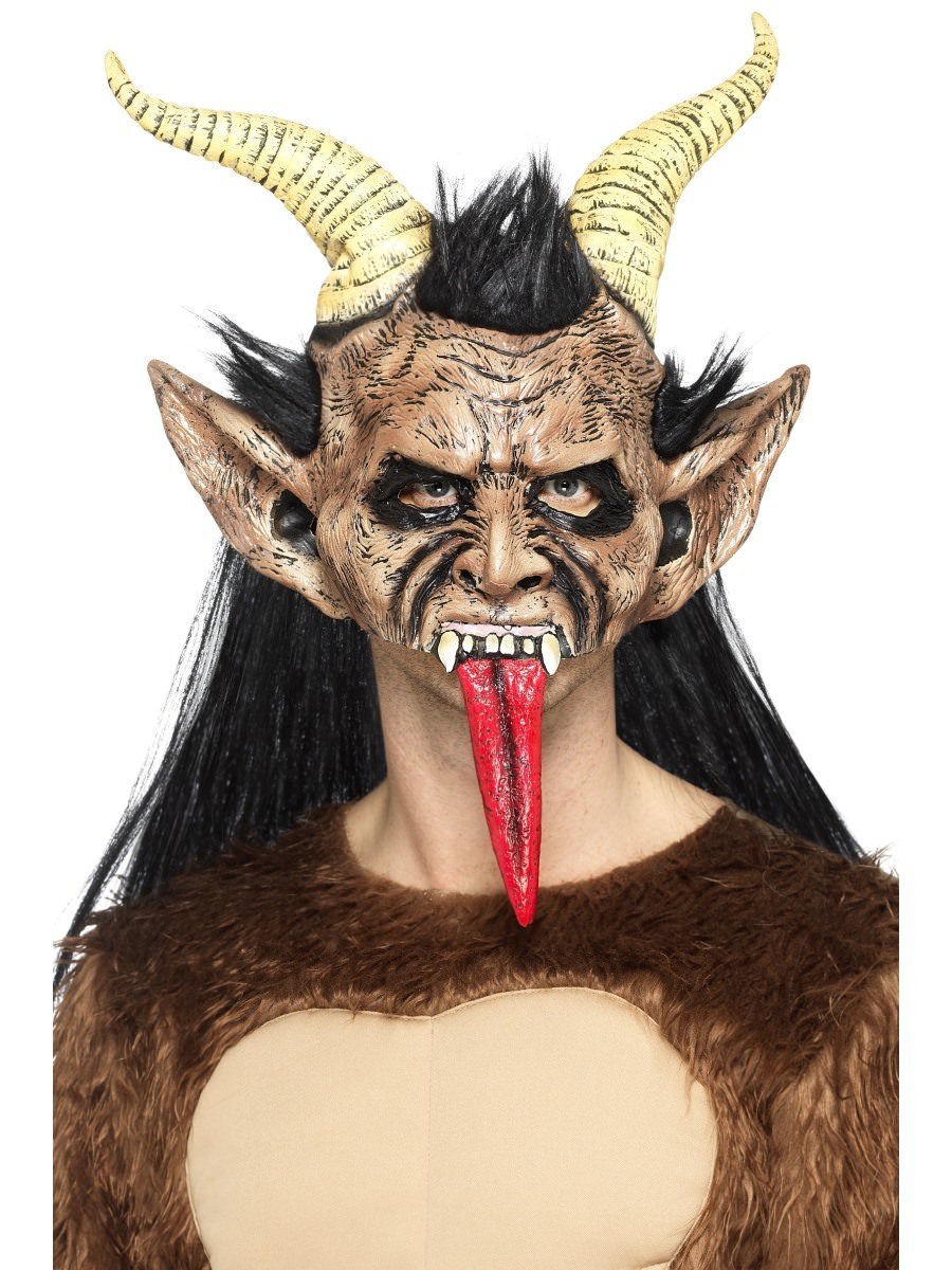 Smiffys Beast Krampus Demon Mask Fancy Dress