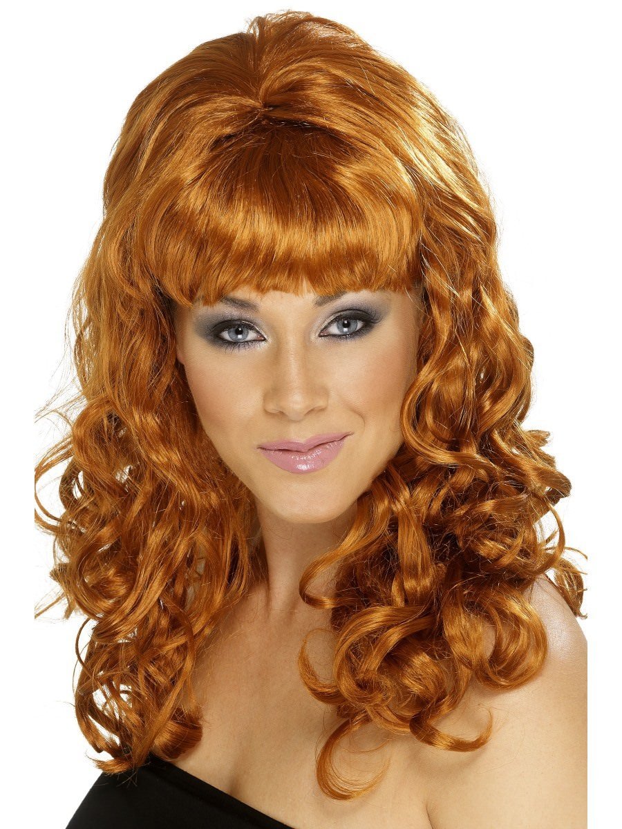 Smiffys Beehive Beauty Wig Aubern Fancy Dress