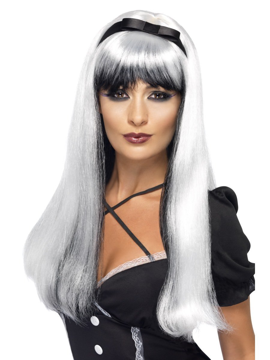 Click to view product details and reviews for Smiffys Bewitching Wig White Black Fancy Dress.