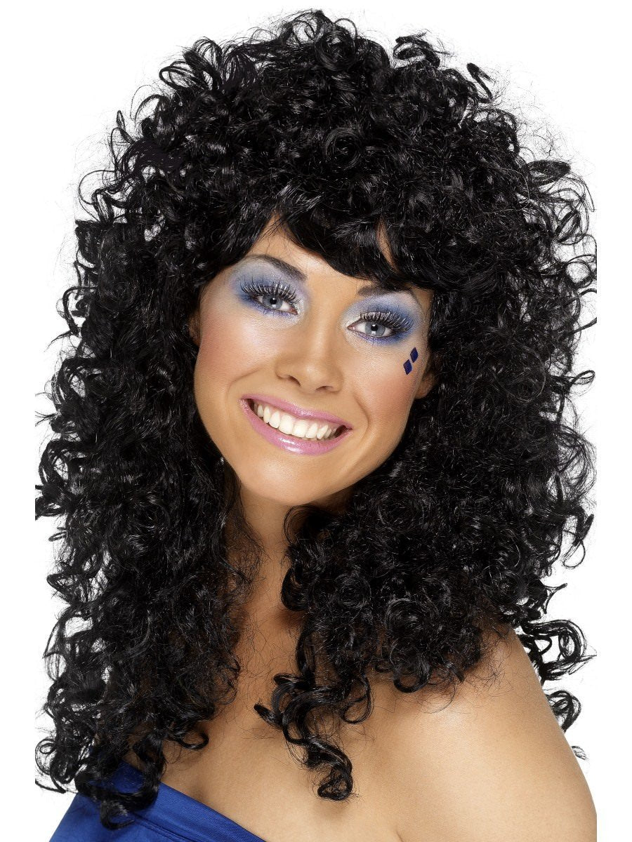 Click to view product details and reviews for Smiffys Boogie Babe Wig Black Fancy Dress.
