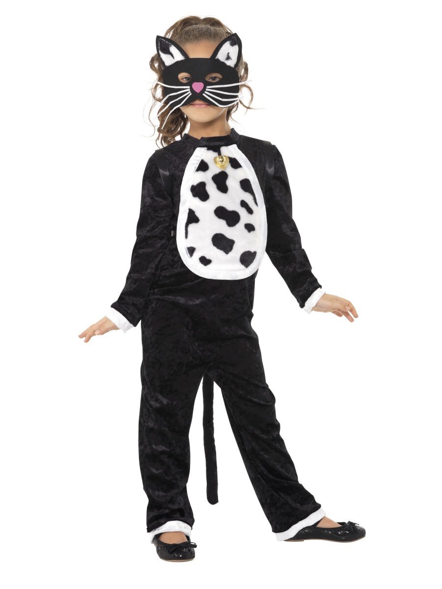 Photos - Fancy Dress Smiffys Cat Costume, Black with Bodysuit - , Small (Age 4-6)