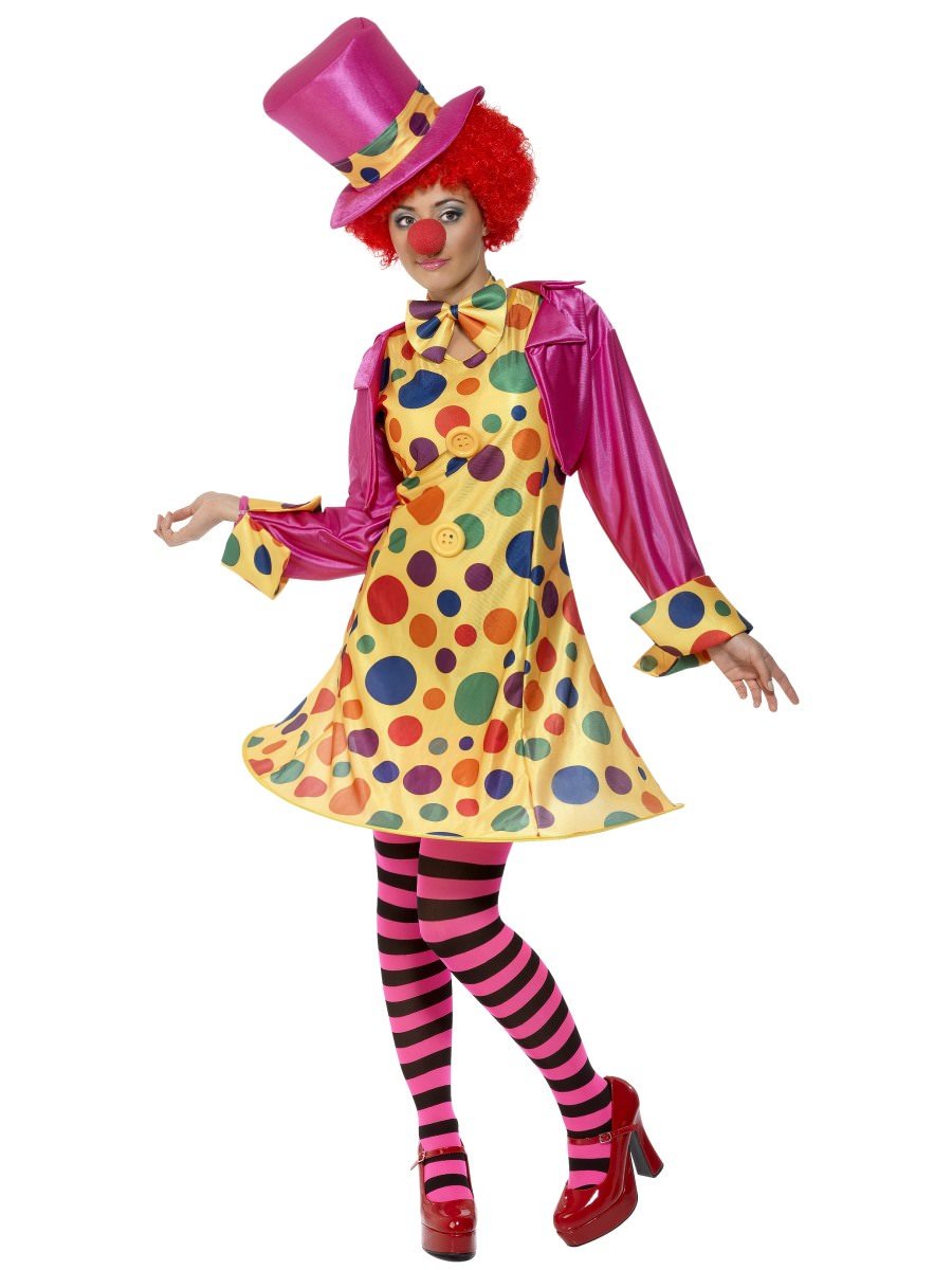 Smiffys Clown Lady Costume Fancy Dress Large Uk 16 18