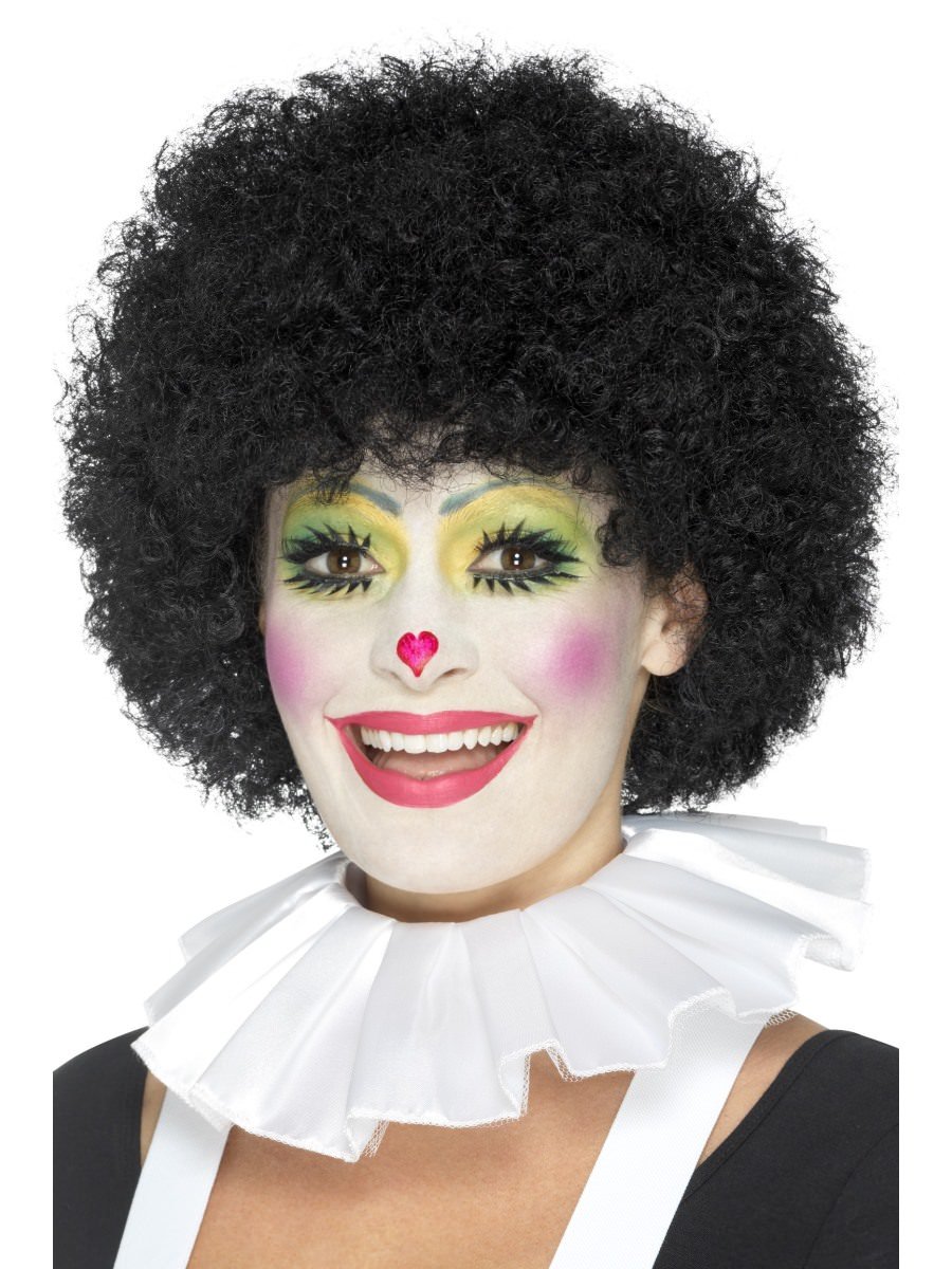 Smiffys Clown Neck Ruffle White Fancy Dress