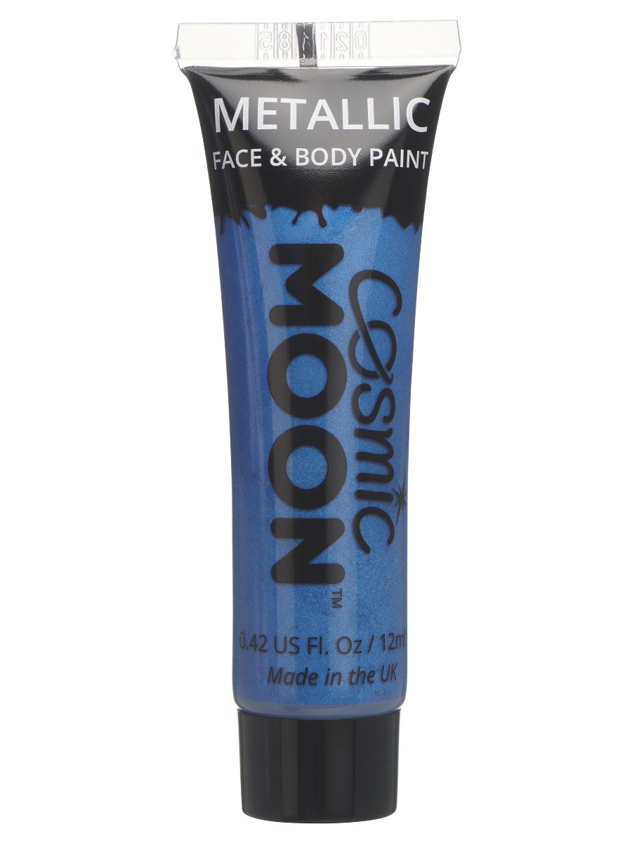 Click to view product details and reviews for Smiffys Cosmic Moon Metallic Face Body Paint Blue Fancy Dress Blue.