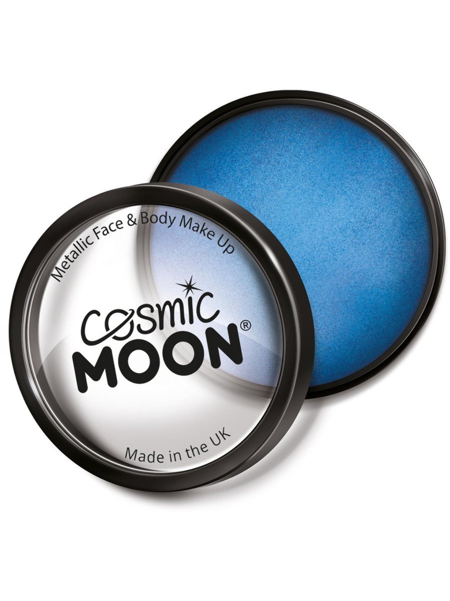 Click to view product details and reviews for Smiffys Cosmic Moon Metallic Pro Face Paint Cake Pots Blue Fancy Dress Blue.