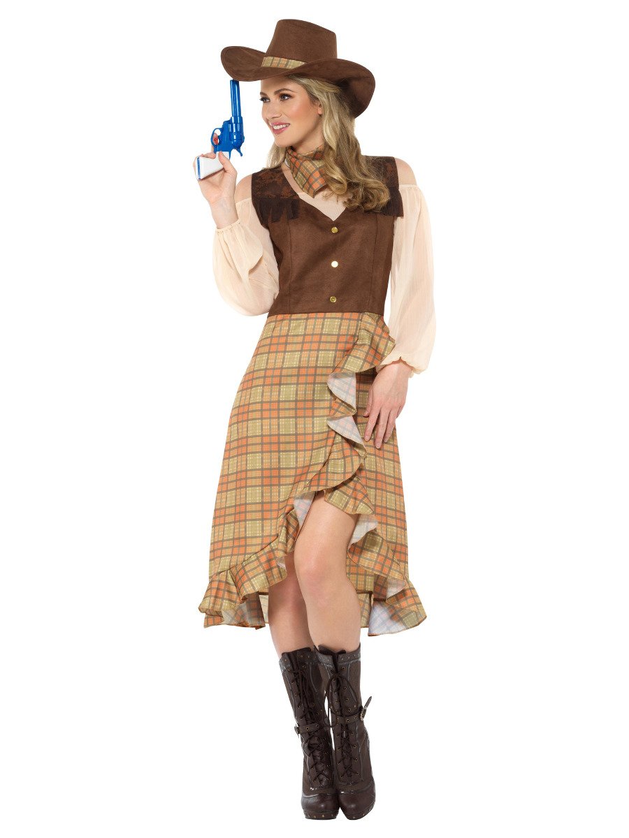 Smiffys Cowgirl Costume Fancy Dress Medium Uk 12 14