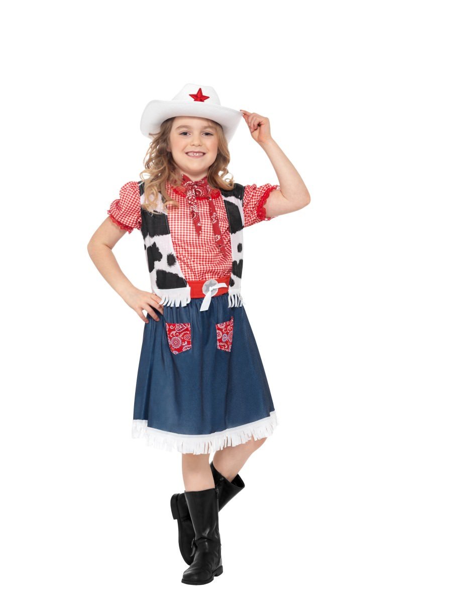 Smiffys Cowgirl Sweetie Costume Fancy Dress Small Age 4 6