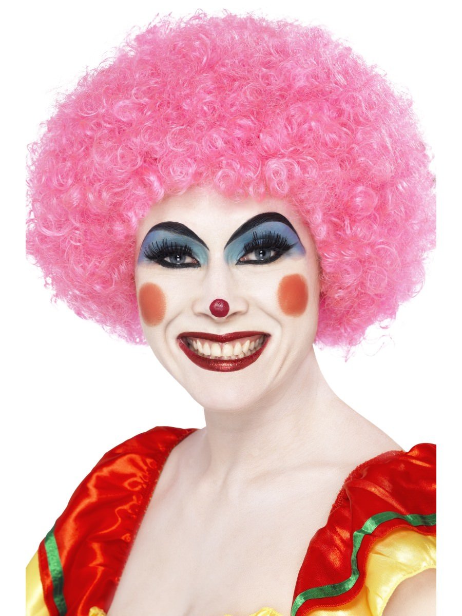 Smiffys Crazy Clown Wig Pink Fancy Dress