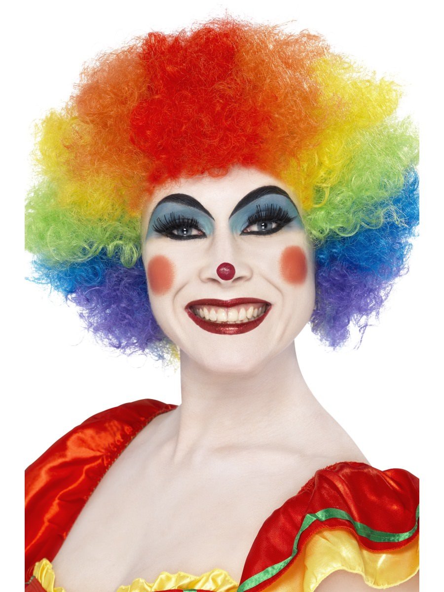 Smiffys Crazy Clown Wig Rainbow Fancy Dress