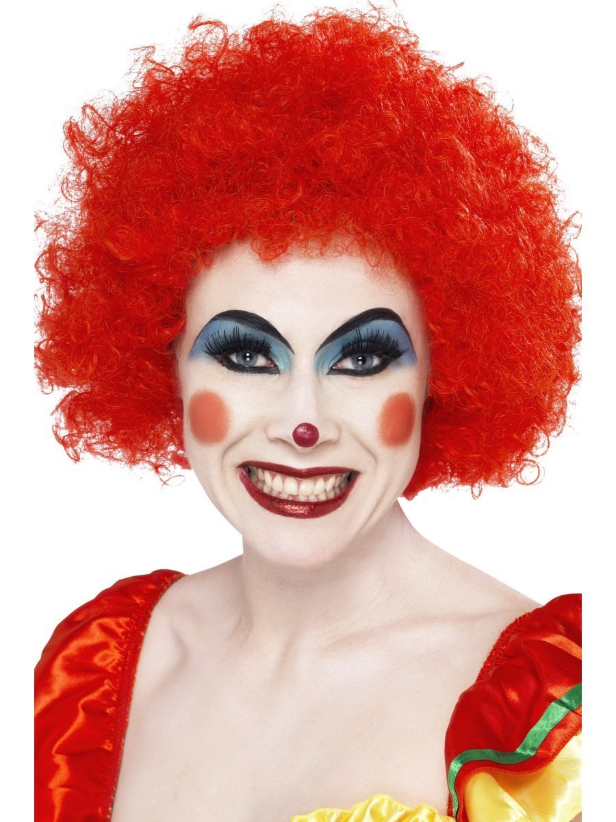 Smiffys Crazy Clown Wig Red Fancy Dress