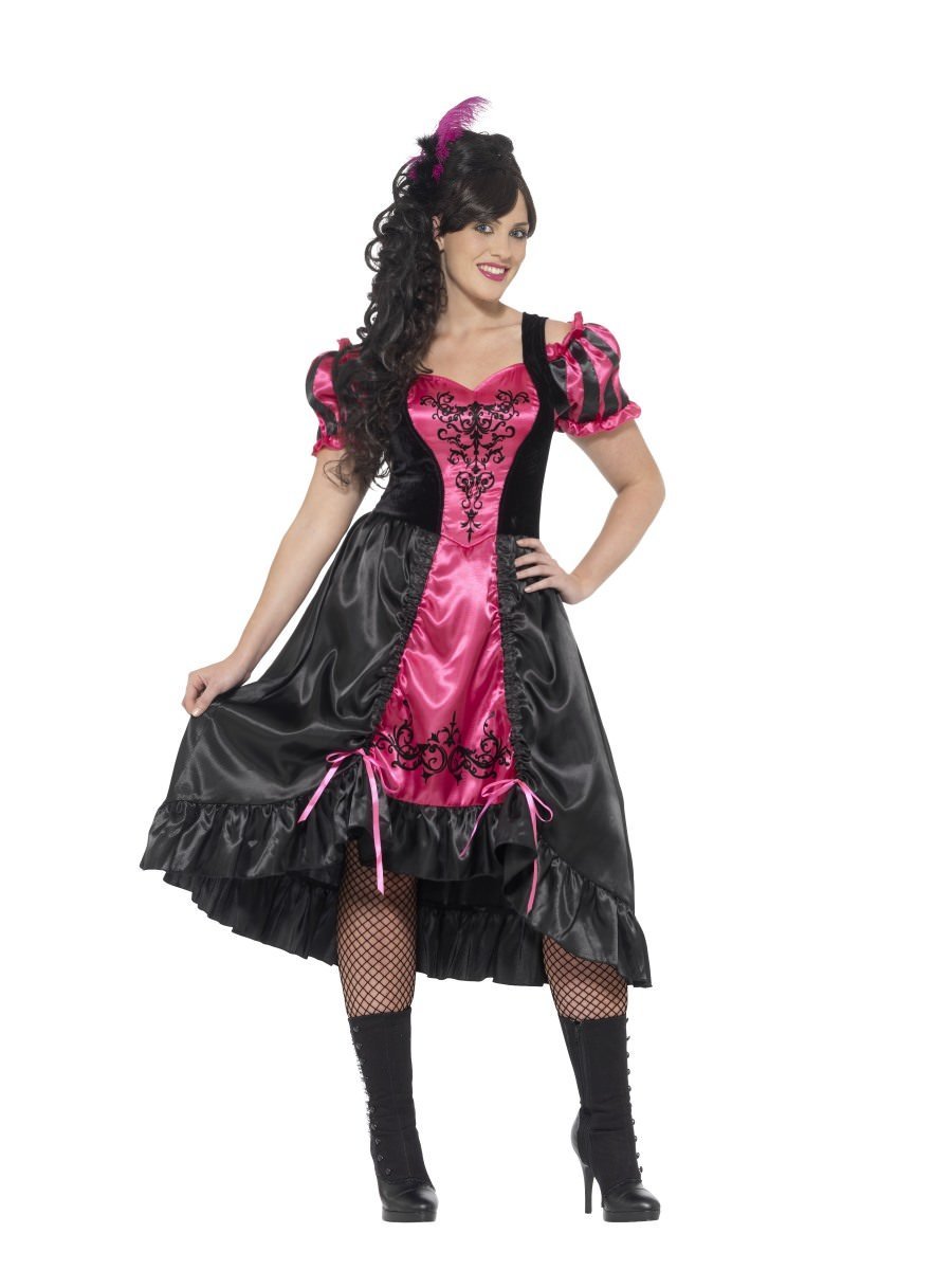 Smiffys Curves Sassy Saloon Costume Fancy Dress Plus X1 Uk 20 22