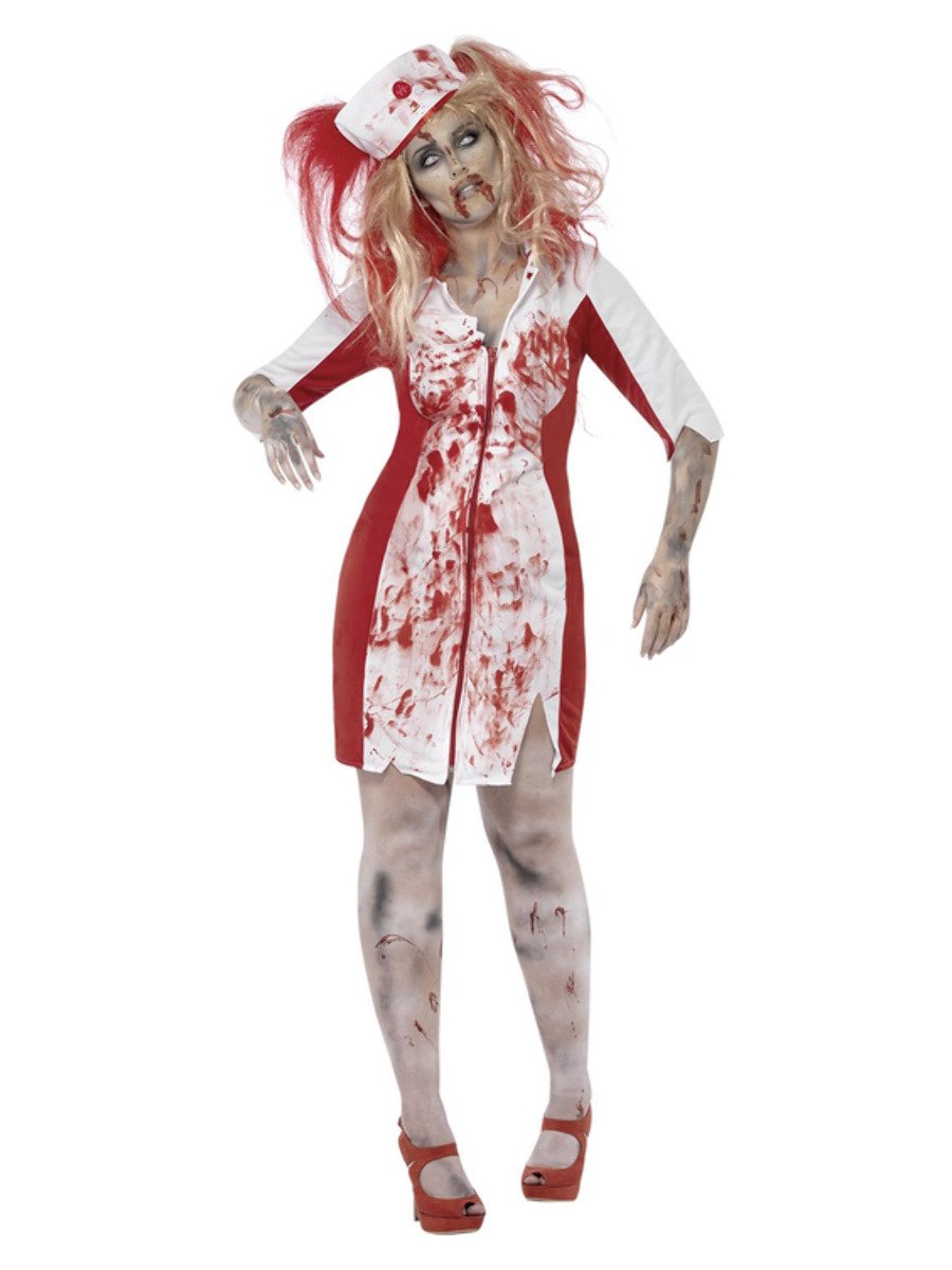 Smiffys Zombie Nurse Plus Size Adult Womens Costume Fancy Dress Plus X3 Uk 28 30