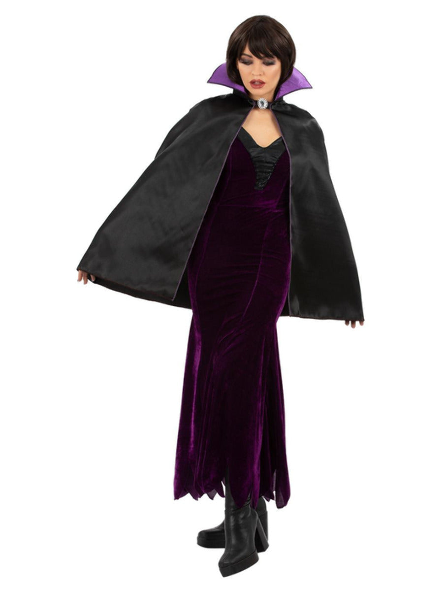 Click to view product details and reviews for Dark Queen Cape With Collar Adult.