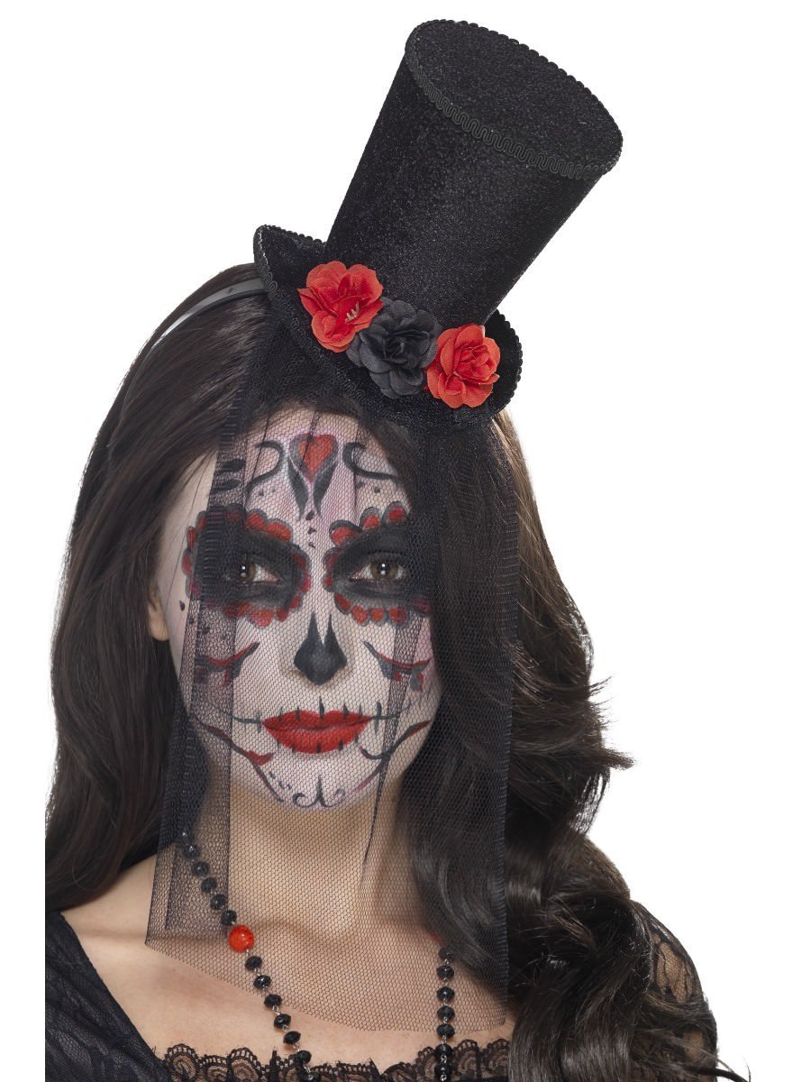 Click to view product details and reviews for Smiffys Day Of The Dead Mini Top Hat Fancy Dress.