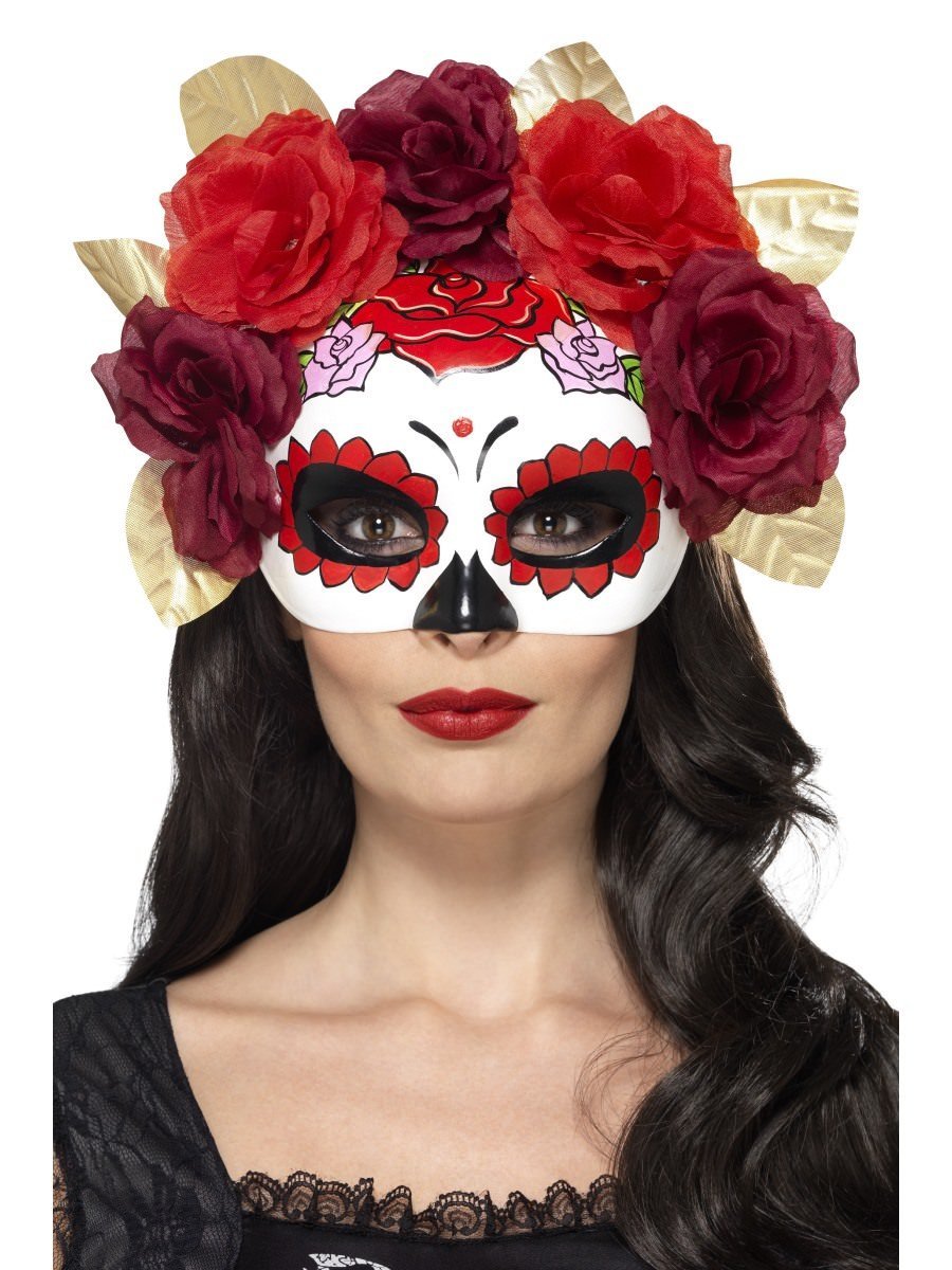 Click to view product details and reviews for Smiffys Day Of The Dead Rose Eyemask Fancy Dress.