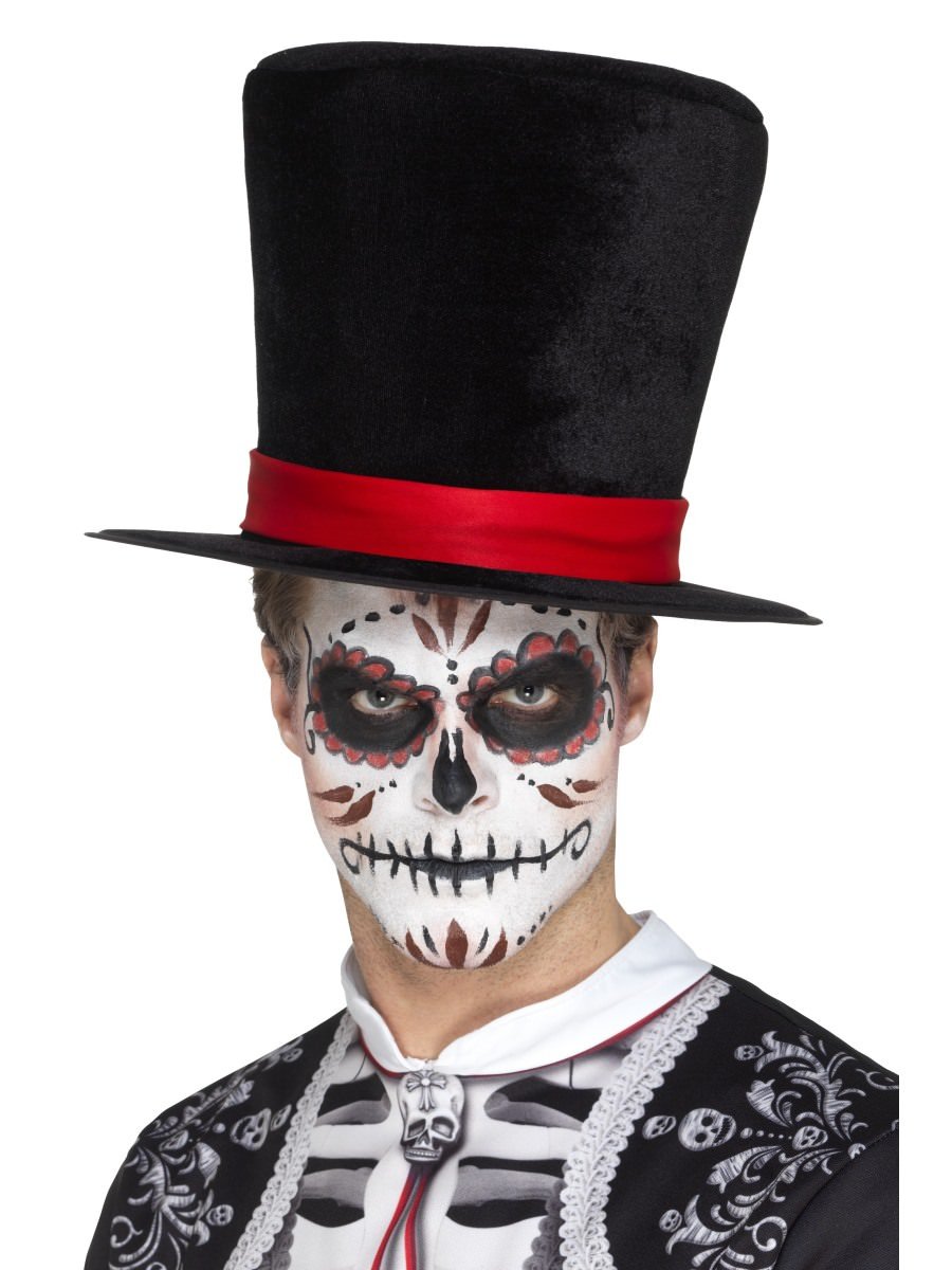 Click to view product details and reviews for Smiffys Day Of The Dead Top Hat Black Fancy Dress.