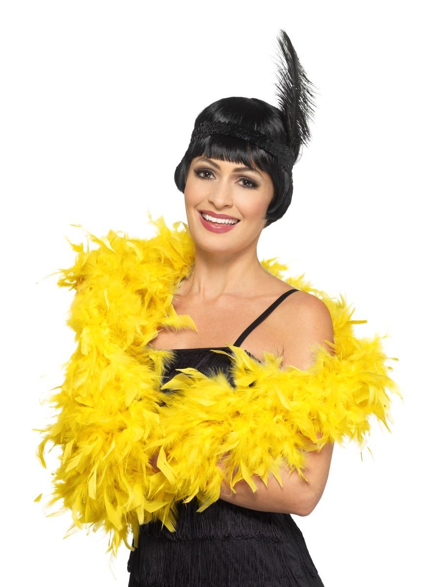 Click to view product details and reviews for Smiffys Deluxe Feather Boa Gold Fancy Dress.